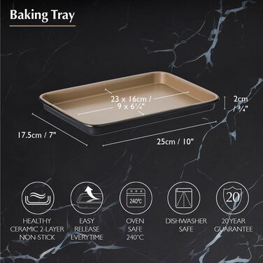 Форма для випічки Stanley Rogers Ceramabake антипригарна керамічна 20x7 см (23x16x2 см) без PFAS, PTFE, PFOA, кадмію та свинцю