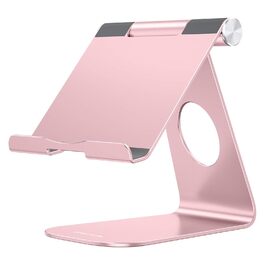 Регульована підставка для планшета OMOTON з алюмінію, тримач для iPad Pro 10.5, 11, 12.9, iPad Air, Mini 2 3 4 та планшетів до 12.9 дюймів, Rose Gold