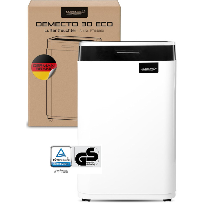 Електричний осушувач повітря Comedes Demecto 30 Eco для дому та підвалу (25 л/24 год, до 100 м²)