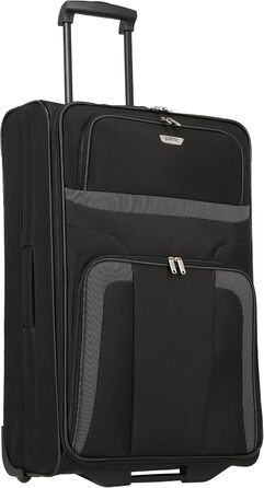 Чемодан на колесах Paklite Orlando, 73 см, 80 л, чорний - великий дорожній валіза