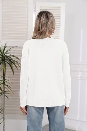 Кардиган жіночий в'язаний Daen Langar Oversize, білий, розмір XXL