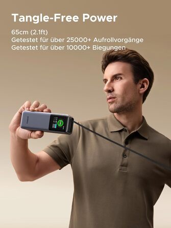 Power Bank UGREEN Nexode 20000mAh, 165W, Кабель 65см, Сумісний з iPhone, Galaxy, MacBook, Dell