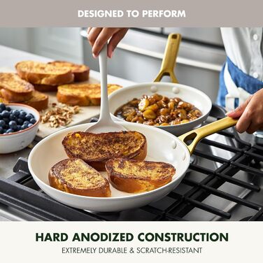 GreenPan Reserve Pro сковорода з антипригарним покриттям, 20.3 см, кераміка, не містить PFAS, нержавіюча сталь, для духовки та посудомийної машини, колір Гляцієво-блакитний