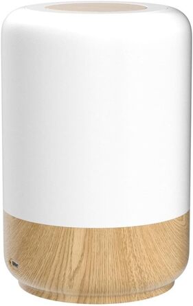 LED-лампа на тумбочку з сенсорним керуванням, диммуванням, живленням від акумулятора, 8 кольорів та 3 режими, з таймером для спальні/вітальні, колір: світло-коричневий