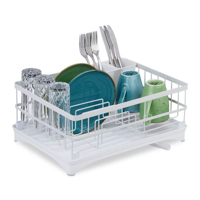Relaxdays Dish Drainer with Automatic Drainage