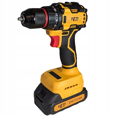 Акумуляторний безщітковий шурупокрут YETI TOOLS 21V (60Нм) з 2 акумуляторами