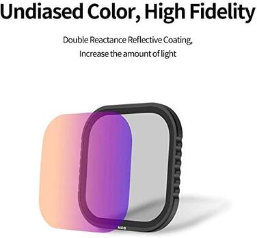 Набір ND фільтрів REYGEAK для GoPro Hero 12/11/10/9 Black: CPL, ND8, ND16, ND32, ND64, ND1000. Фільтри нейтральної щільності та поляризаційний фільтр для екшн-камери GoPro.