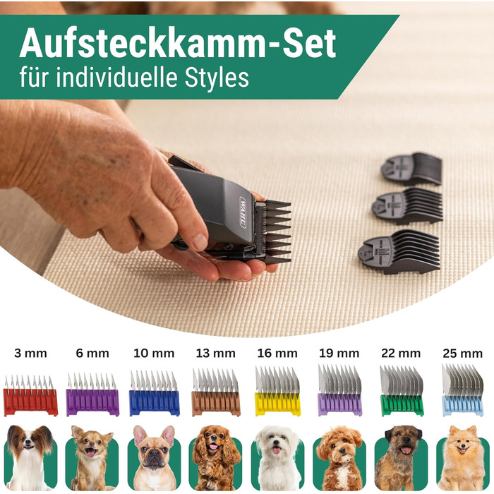 Машинка для стрижки собак Agrarzone Edition Wahl Rex - тиха модель Moser для собак та котів середніх порід - ідеальна для чутливих тварин з набором гребінок