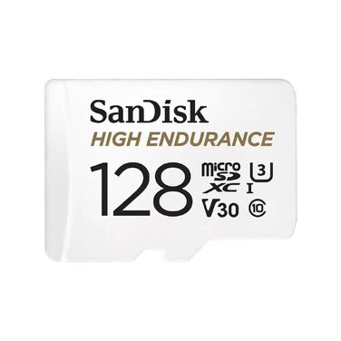Карта пам'яті SanDisk High Endurance microSDXC 128GB з адаптером для відеореєстраторів та камер спостереження