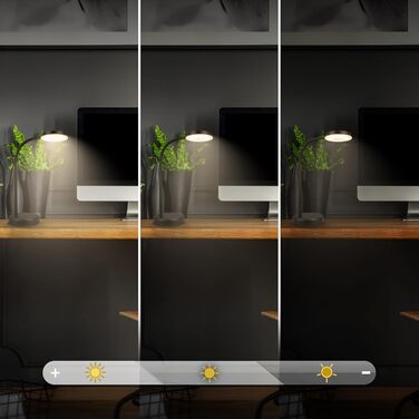 LED лампа BRILONER для столу з сенсорним управлінням, регульована яскравість, поворотна, чорна. Ідеально для дому та офісу, читання. Розміри: 32,5x13x40 см