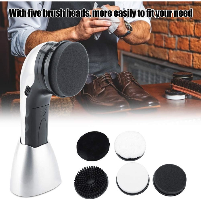 Automatic Electric Shoe Brush Shoe Polishing Machine Electric Shoe Buffer Shoe Care Brush Portable Shoe Cream Machine Cleaning Brush Kit for Shoes, Bags, Sofa, Leather Care