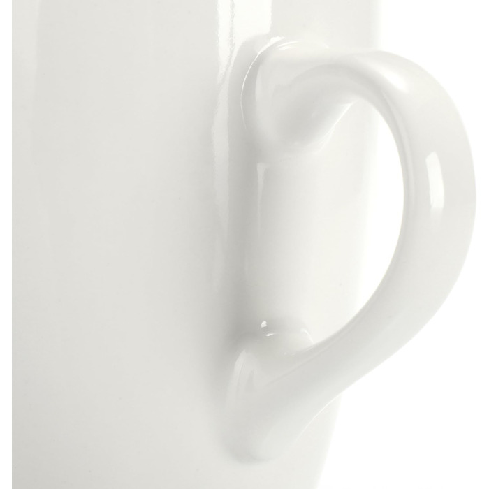 Набір керамічних чашок Com-Four® 6 шт. - 350 мл, для кави та гарячих/холодних напоїв, сучасний дизайн, блакитно-зелено-сірий колір, 6 шт. (чорний/білий)