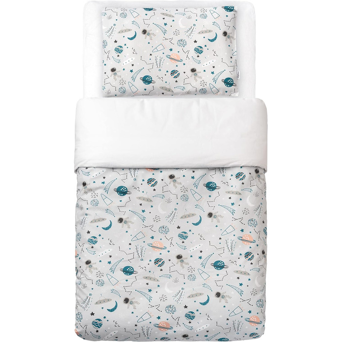 Комплект постільної білизни для новонароджених FlyIdeas: 100% бавовна, сертифікат якості, 160x80 см (Космос)