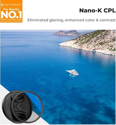 Поляризаційний фільтр K&F Concept Zirkular (CPL) 82mm для об'єктивів фото- та відеокамер