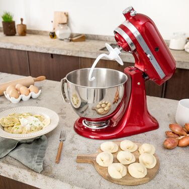 Кухонний комбайн KitchenAid Artisan Empire Red: тістоміс, блендер, насадки, 4.8 л, 2 чаші з нержавіючої сталі