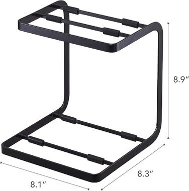 YAMAZAKI Pot Lid Holder, Steel, Black, One Size