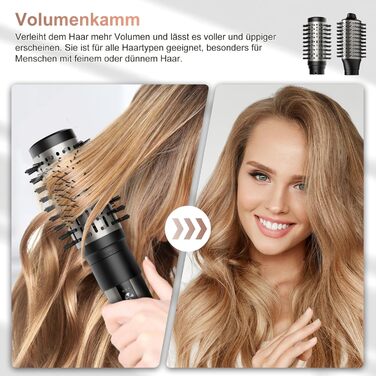 7MAGIC Airstyler 6-в-1: фен-щітка, плойка, завивка, іонізація, для волосся, подорожей, сріблястий