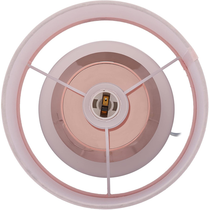 Нічна лампа Relaxdays з сенсорним керуванням, рожева, для вітальні та спальні, тканинний абажур, E14, 32x18 см