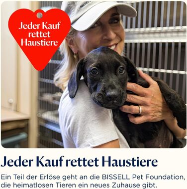 Бездротовий пилосос Bissell PowerClean FurGuard з акумулятором, 280W, самоочищувана щітка, світло FurFinder, HEPA-фільтр, акумулятор 2500 mAh, час роботи 50 хв, щітка FurGuard 4091N для видалення шерсті тварин