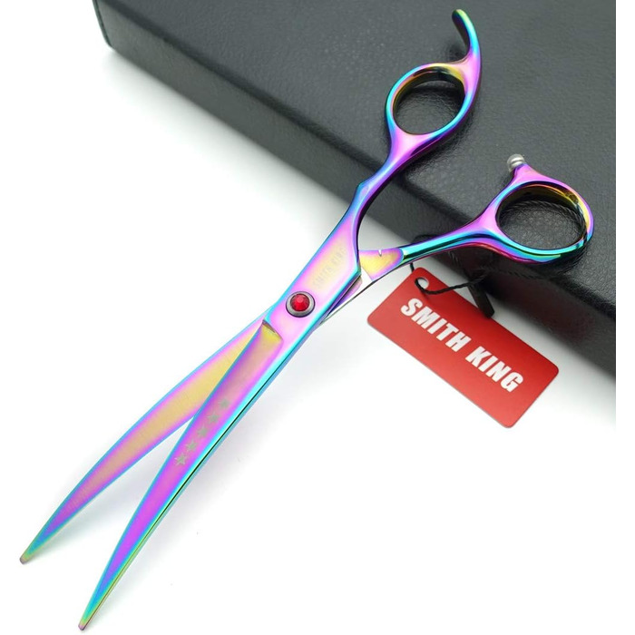 Набір ножиць для грумінгу собак 7 дюймів: прямі та витончені ножиці, 4 шт. (Райдуга)