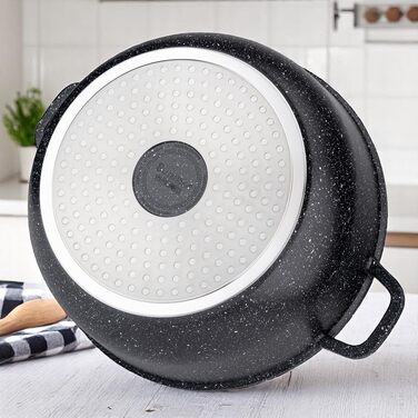 Набір каструль та сковорідок EliteHoff 17 предметів з антипригарним покриттям, чорний (E-7026)