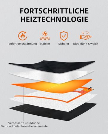 Електрична гріюча жилетка для чоловіків з акумулятором USB, 10000mAh, 4 зони нагріву, 3 режими температури, для зимових прогулянок, машинне прання