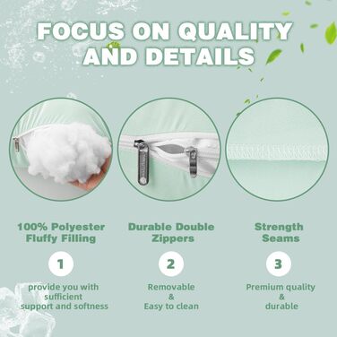 Подушка для вагітних Chilling Home J-подібної форми, подушка для тих, хто спить на боці, подушка для годування, велика подушка для підтримки, подушка для жінок та тих, хто спить на боці (Охолоджуючий зелений)