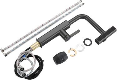 Висувна кухонна змішувач-кран для кухні, суміш батарея, кран для мийки, 3 режими (білий, чорний)