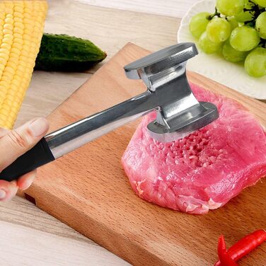 Кухонний молоток для м'яса TIMESETL 28 см з подвійним боком, антипригарне покриття, для шніцелів, стейків, птиці