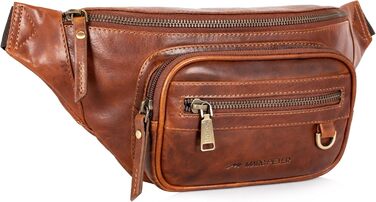 Чоловіча поясна сумка Marc Peter® Varadero з натуральної шкіри Наппа | Перехресна сумка на пояс для чоловіків та жінок | Шкіряна сумка через плече | Hip Bag | Колір: Восковий коричневий