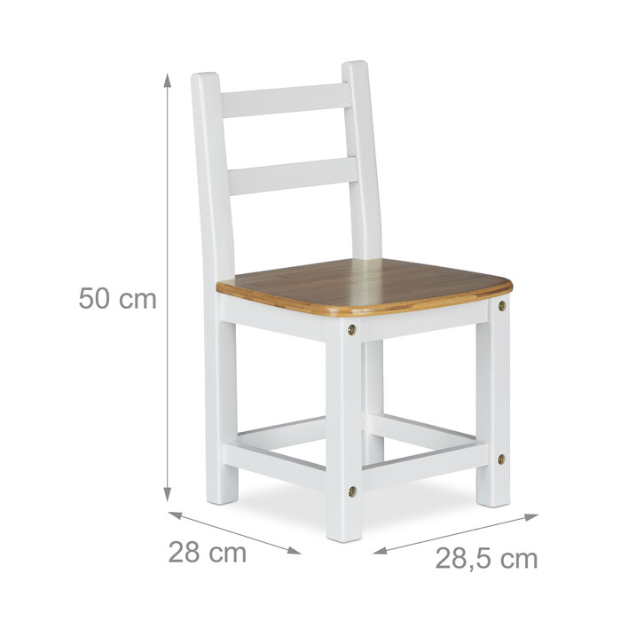 Relaxdays Kids' Chair RUSTICO White