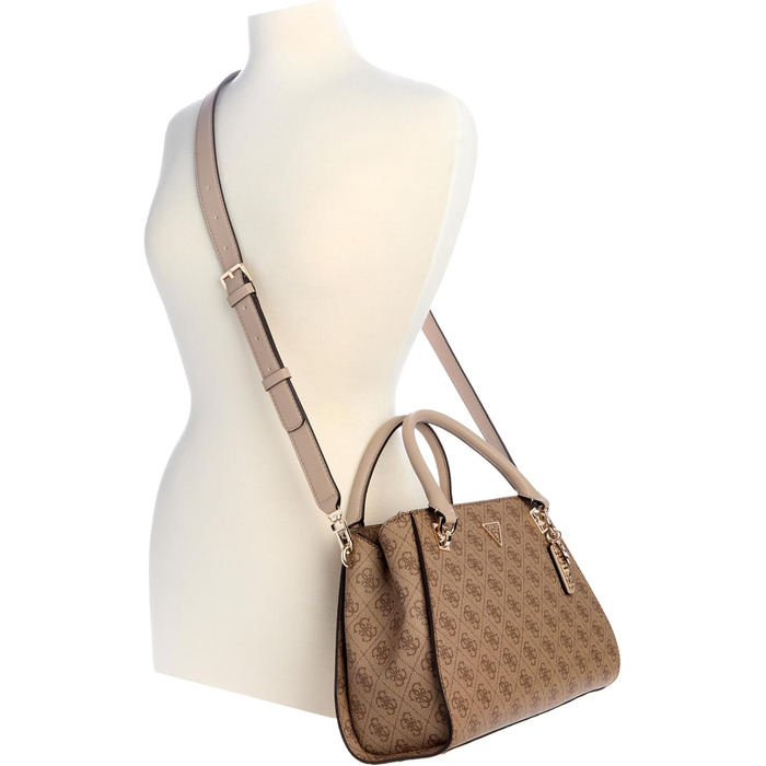 Сумка жіноча GUESS Noelle II Luxury Satchel Latte Logo - оригінальна сумка через плече