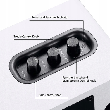 Комплект активних колонок 2.0 Sanyun SW-208 60 Вт, Bluetooth 5.0, білі