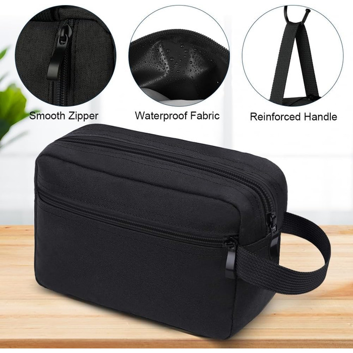 Чоловіча/Жіноча косметичка-органайзер для подорожей, велика, чорна (#8)