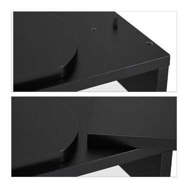 Relaxdays Black Monitor Stand for 2 Monitors