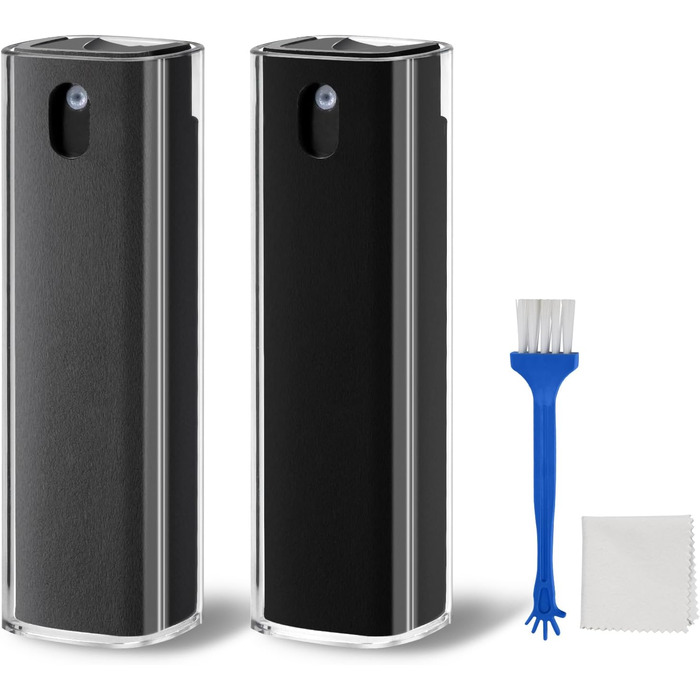 Очищувач екрану для телефону: 2 шт. (сірий + рожевий) | iPhone, монітор, планшет | з щіткою | 10 мл