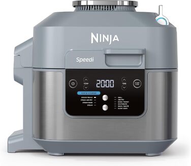 Ninja Speedi Multi-Cooker, 5.7L, 10-in-1 MultiCooker, Air Fryer Hot Air Fryer, Slow Cooker Slow Cooking, Gift for Men/Women, Sea Salt Grey ON400EU 10-in-1 Sea Salt Grey