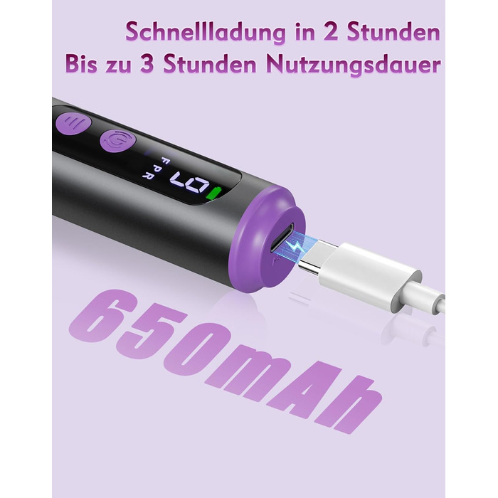 Електричний набір для манікюру та педикюру Nagelfräser: 12 в 1, бездротовий, 9 швидкостей, для гелю та акрилу