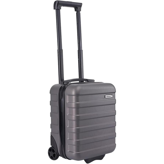 Чемодан ручної об'єму 24 л Cabin Max Anode 40x30x20 см з жорстким корпусом Hardscalen, сірий, 2 колеса