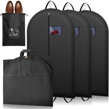 Чохли для одягу Lifewit 100x60 см (3 шт) – для костюмів, піджаків, блейзерів. Захисний мішок для одягу з мішком для взуття, 120 GSM, для подорожей та зберігання.