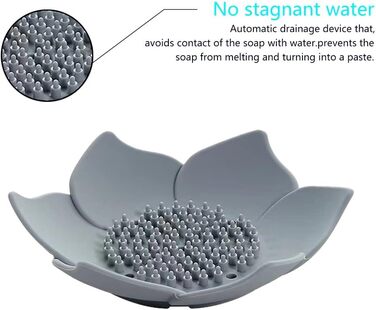 Миска для мила з отвором для стоку, 2 шт., полиця для ванної кімнати з пластику (білий та сірий)