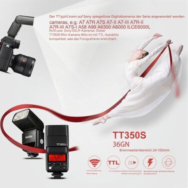 Зовнішній спалах Godox TT350S для камер Sony — компактний системний спалах