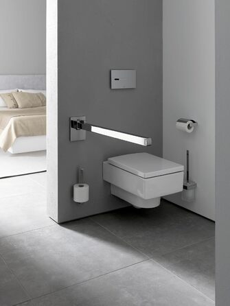 Тримач для туалетного паперу EMCO LOFT, настінний диспенсер з алюмінію для 2 рулонів, вертикальний, хром