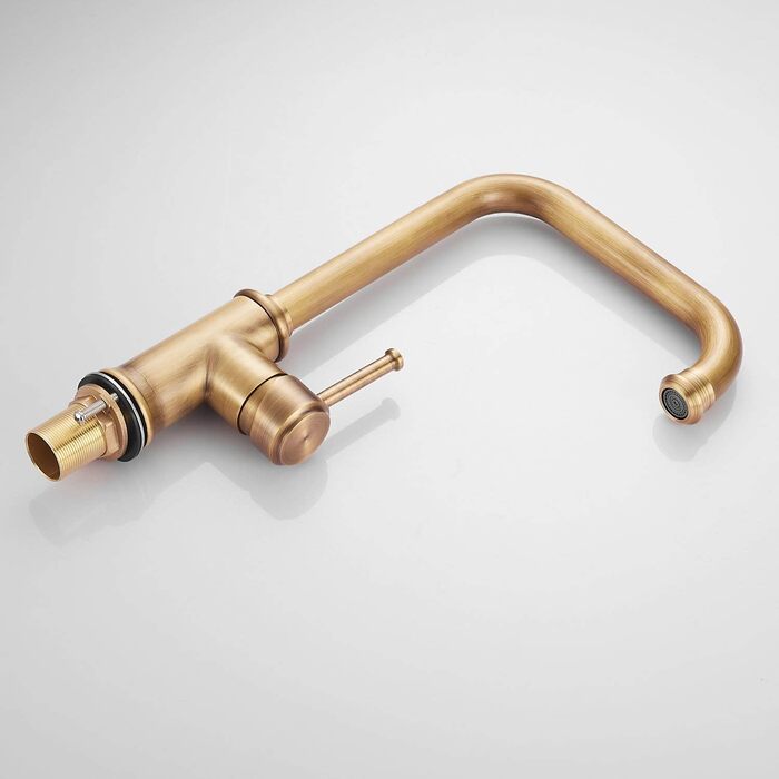 Кухонний змішувач з поворотним виливом 360° з античним покриттям з міді