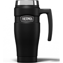 Термос König Travel Mug з нержавіючої сталі - Матовий Чорний (470 мл)