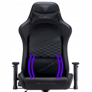 Ігрове крісло Sense7 Spellcaster Senshi Edition XL, штучна шкіра, чорне