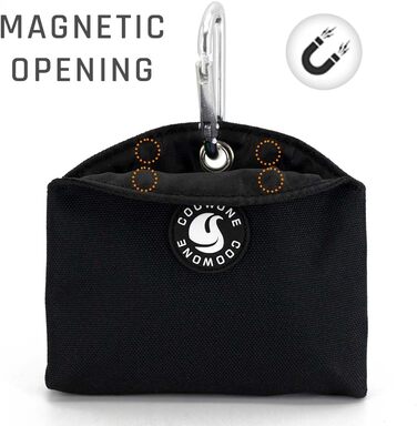 Сумка для ласощів для собак COOWONE, з магнітною застібкою, 900D Oxford, для дресирування та прогулянок, чорна