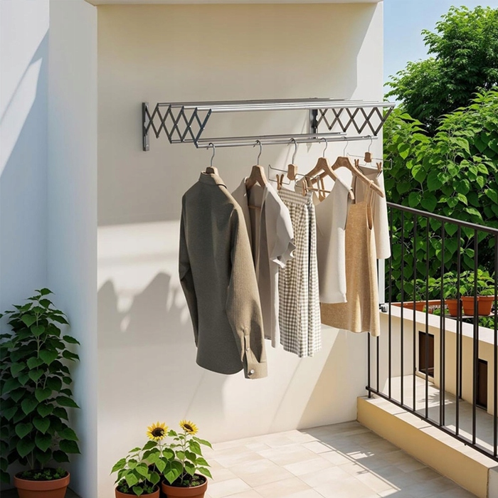 Складана сушарка для одягу, для використання в приміщенні та на вулиці