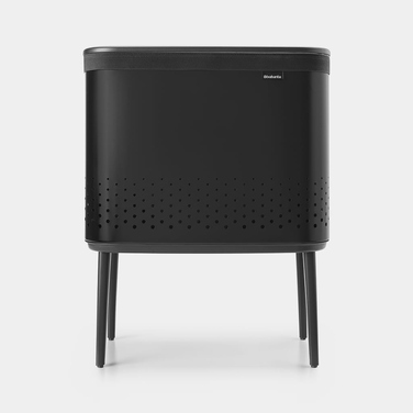 Кошик для білизни BRABANTIA Bo 60 л — сталевий, чорний матовий
