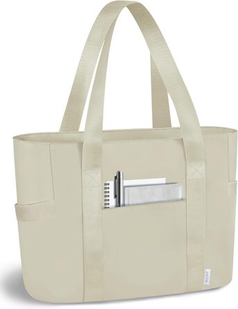 Laptop Bag for Men, Waterproof Shoulder Bag with 40.6 cm Computer Compartment for Work, School, Travel, Violet (M, Khaki)